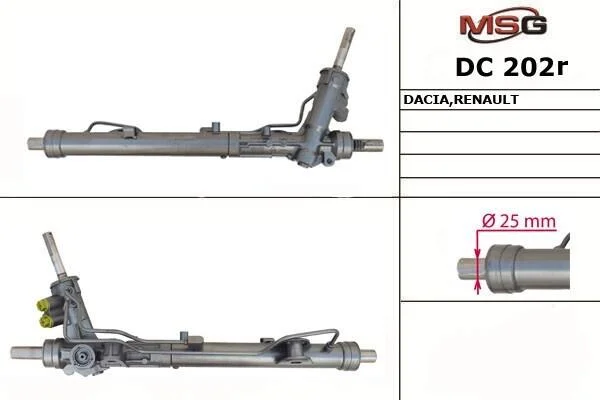 <strong>Рульова рейка з ГУР відновлена Renault Duster 10-18, Dacia Duster 10-17 MSG DC202R (фото 1)</strong>