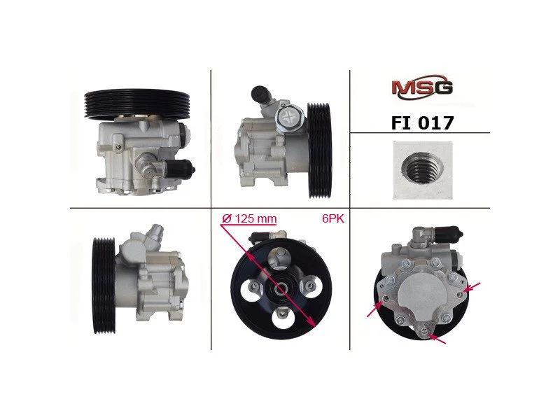 <strong>Насос ГУР новий Fiat Ulysse 94-02, Peugeot 406 97-04, Citroen Jumpy 95-07 MSG FI 017 (фото 1)</strong>