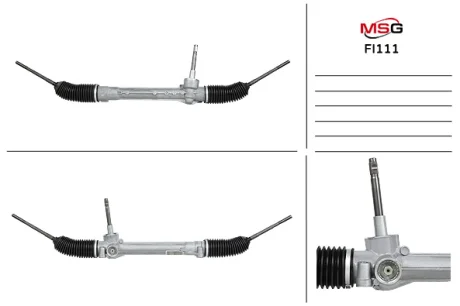 Рульова рейка без ГУР нова Ford Ka 08-16, Fiat Panda 03-12, Fiat 500 07-20 для Ford, Fiat MSG FI111 фото товару
