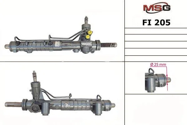 <strong>Рульова рейка з ГУР нова Fiat Doblo 00-09 MSG FI205 (фото 1)</strong>