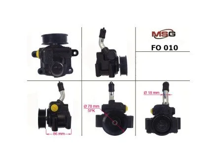 Насос ГУР новий Ford Fusion 02-12, Ford Fiesta 02-09, Mazda 2 03-07 для Ford, Mazda MSG FO 010 фото товару