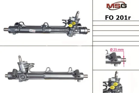 Рульова рейка з ГУР відновлена Ford Mondeo II 96-00 для Ford, Mazda MSG FO201R фото товару