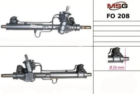 Рульова рейка з ГУР нова Ford Connect 02-13, Ford Focus I 98-04 для Ford MSG FO208 фото товару