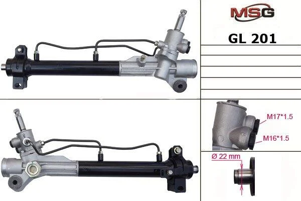<strong>Рульова рейка з ГУР нова Geely MK 05-16 MSG GL201 (фото 1)</strong>