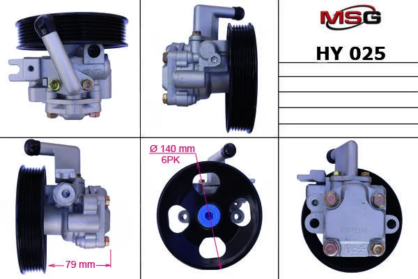 <strong>Насос ГУР новий Hyundai Grandeur TG 05-11, Hyundai Santa Fe 06-12 MSG HY025 (фото 1)</strong>