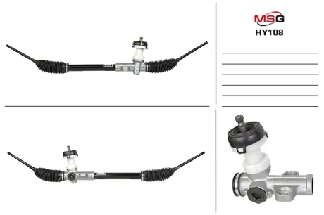 Рульова рейка без ГУР нова Hyundai i-10 07-13 для KIA, Hyundai MSG HY108 фото товару
