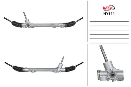 Рульова рейка без ГУР нова Hyundai i-30 12-17, Kia Cerato 12-18, Kia Ceed 12-19 для Hyundai, KIA MSG HY111 фото товара