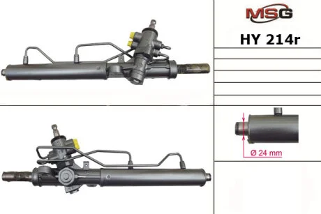 Рульова рейка з ГУР відновлена Hyundai Getz 02-10 для Hyundai MSG HY214R фото товара