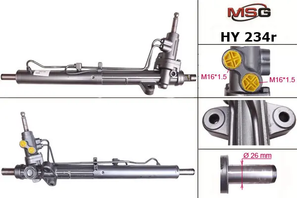 <strong>Рульова рейка з ГУР відновлена Hyundai Sonata YF 09-14, Kia Optima 10-16 MSG HY234R (фото 1)</strong>