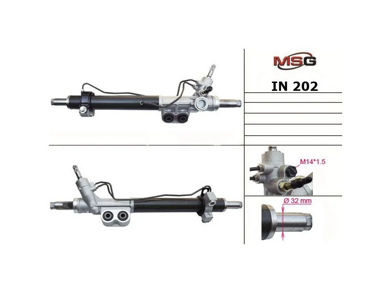 <strong>Рульова рейка з ГУР нова Nissan Pathfinder R51 04-14, Nissan Navara 05-15 MSG IN 202 (фото 1)</strong>
