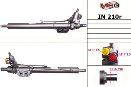 Рульова рейка з ГУР відновлена Infiniti G 02-07 для MSG IN210R фото товара