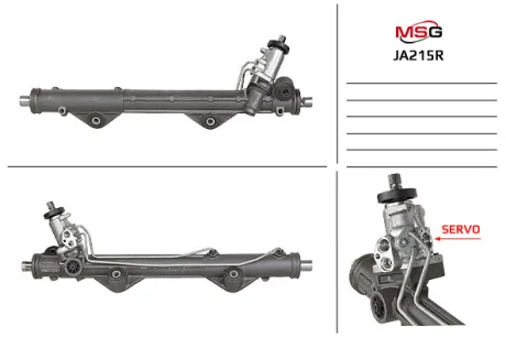 Рульова рейка з ГУР відновлена Jaguar XF 08-15, Jaguar F-Type 13-, Jaguar S-Type 99-07 для Jaguar MSG JA215R фото товару