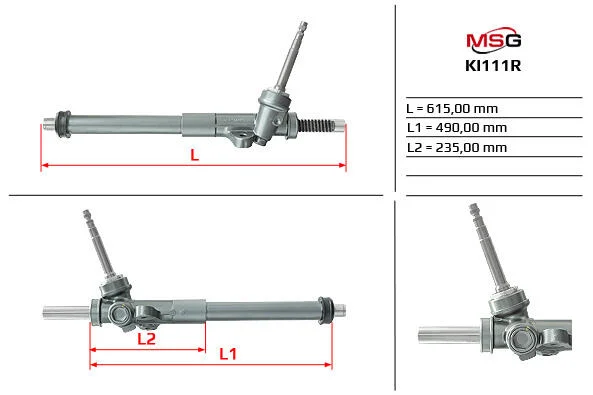 <strong>Рульова рейка без ГУР відновлена Kia Carens 12-18 MSG KI111R (фото 1)</strong>