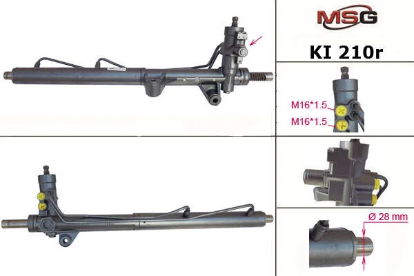 <strong>Рульова рейка з ГУР відновлена Kia Sorento 02-09 MSG KI210R (фото 1)</strong>