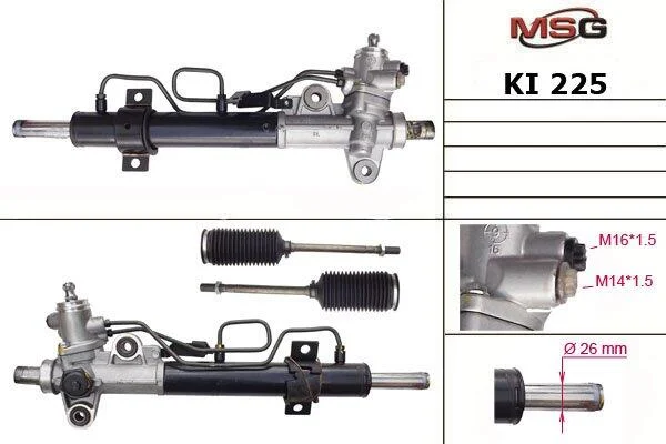 <strong>Рульова рейка з ГУР нова Hyundai Coupe 02-09, Hyundai Elantra XD 00-06 MSG KI225 (фото 1)</strong>