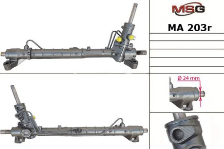 Рульова рейка з ГУР відновлена Mazda 5 05-10, Mazda 3 03-09 для Mazda MSG MA203R фото товару