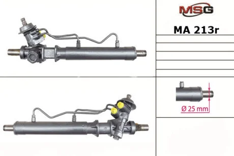 Рульова рейка з ГУР відновлена для Mazda MSG MA213R фото товару