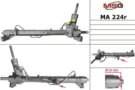 Рульова рейка з ГУР відновлена Mazda 3 09-13 для MSG MA224R фото товару