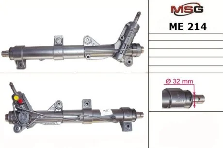 Рульова рейка з ГУР нова Mercedes-Benz Vito W638 96-03 для Mercedes MSG ME214 фото товару