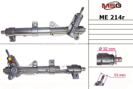 Рульова рейка з ГУР відновлена Mercedes-Benz Vito W638 96-03 для Mercedes MSG ME214R фото товару