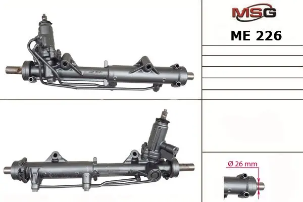 <strong>Рульова рейка з ГПК нова Mercedes-Benz E-Class W212 09-16, Mercedes-Benz C-Class W204 07-14 MSG ME226 (фото 1)</strong>