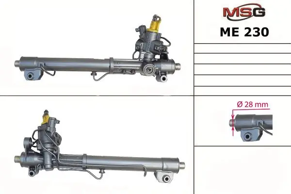 <strong>Рульова рейка з ГУР нова Mercedes-Benz S-Class W221 05-13, Mercedes-Benz E-Class W212 09-16, Mercedes-Benz C-Class W204 07-14 MSG ME230 (фото 1)</strong>