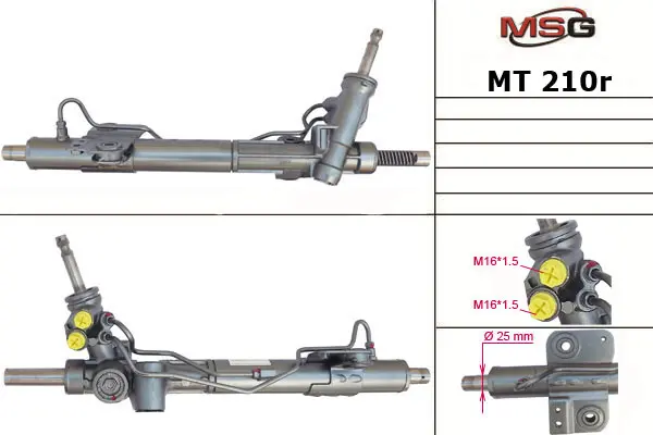 <strong>Рульова рейка з ГУР відновлена Peugeot 4007 07-12, Mitsubishi Outlander XL 07-12, Citroen C-Crosser 07-12 MSG MT210R (фото 1)</strong>