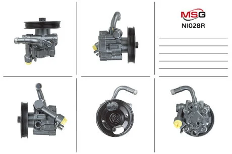 Насос ГУР відновлений Renault Latitude 10-15, Nissan Teana 03-08, Nissan Murano 02-08 для Nissan MSG NI028R фото товару