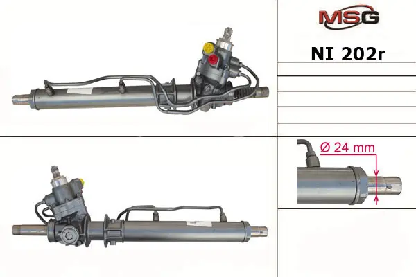 <strong>Рульова рейка з ГПК відновлена Nissan Almera N15 95-00 MSG NI202R (фото 1)</strong>