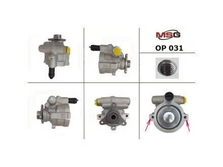 Насос ГУР новий Renault Master II 97-10, Nissan Interstar 01-10, Opel Vivaro 01-14 для Renault, Nissan, Opel MSG OP 031 фото товару