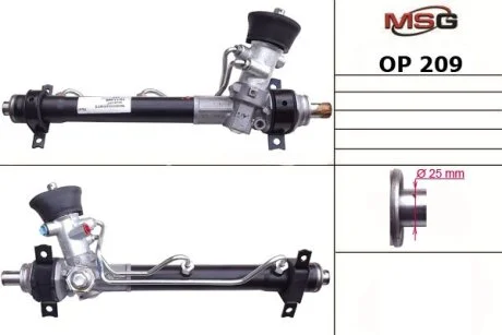 Рульова рейка з ГУР нова Opel Vectra B 95-02 для Opel MSG OP209 фото товара
