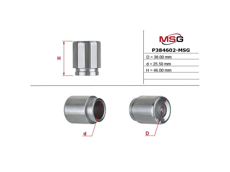 <strong>Поршень тормозного суппорта задн. (Ø38mm) Citroen C-Crosser/Mitsubishi Outlander/Peugeot 4007 MSG P384602-MSG (фото 1)</strong>
