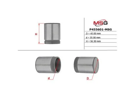 Поршень гальм. супорта перед. DB Sprinter 95- (Bosch 45x56) для Mercedes, Volkswagen MSG P455601-MSG фото товару