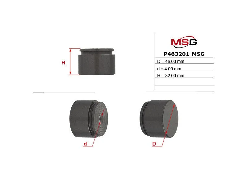 <strong>Поршень передн. тормозного суппорта (Brembo Ø46x32) VW Touareg 06-10 /Subaru Impreza 01- /LandRover Range Rover 05-13 MSG P463201-MSG (фото 1)</strong>