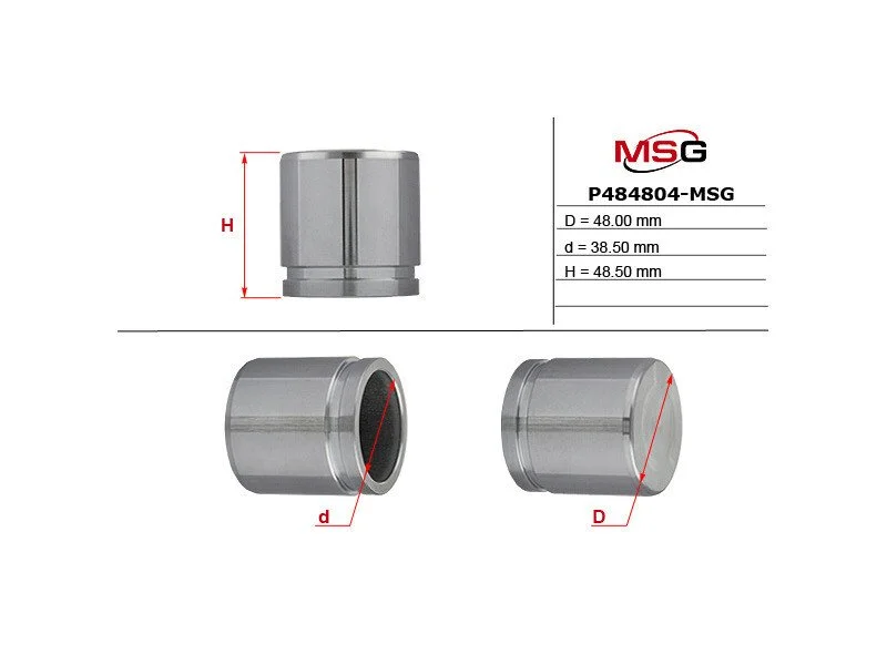 <strong>Поршень гальм. супорта Chevrolet Matiz, Chevrolet Spark, Daewoo Lanos, Daewoo Matiz 0.8-2.5D 02.97- MSG P484804-MSG (фото 1)</strong>