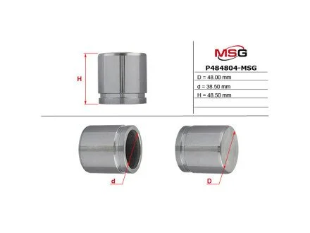 Поршень гальм. супорта Chevrolet Matiz, Chevrolet Spark, Daewoo Lanos, Daewoo Matiz 0.8-2.5D 02.97- для Daewoo, Chevrolet MSG P484804-MSG фото товару