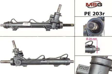 Рульова рейка з ГУР відновлена Peugeot 206 98-12 для MSG PE203R фото товару