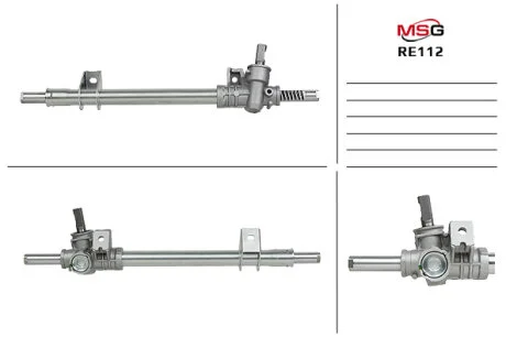 Рульова рейка без ГУР нова Renault Symbol 98-08, Renault Clio II 98-05, Renault Kangoo 97-07 для Renault MSG RE112 фото товару