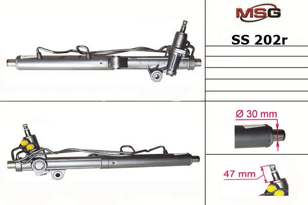 <strong>Рульова рейка з ГУР відновлена SsangYong Rexton 01-06, SsangYong Actyon 06-11, SsangYong Kyron 05-11 MSG SS202R (фото 1)</strong>