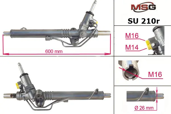 <strong>Рульова рейка з ГПК відновлена Subaru Impreza 07-11 MSG SU210R (фото 1)</strong>