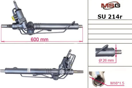 Рульова рейка з ГУР відновлена Subaru Outback 03-09, Subaru Legacy 03-09, Subaru Impreza 07-11 для Subaru MSG SU214R фото товара