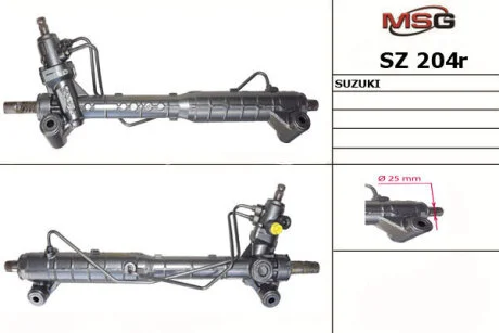 Рульова рейка з ГУР відновлена Suzuki Grand Vitara 06-17 для MSG SZ204R фото товару