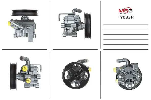 <strong>Насос ГУР відновлений Toyota RAV4 00-05, Toyota Corolla Verso 04-09, Toyota Avensis 97-03 MSG TY033R (фото 1)</strong>
