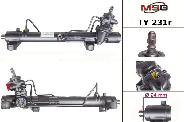 <strong>Рульова рейка з ГУР відновлена Toyota Corolla Verso 04-09, Toyota Corolla 02-07, Toyota Avensis 03-10 MSG TY231R (фото 1)</strong>