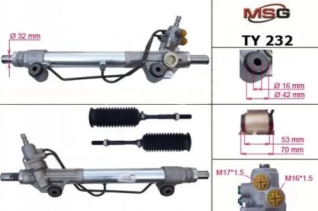 Рульова рейка Toyota 4Runner 09-13,Toyota Land Cruiser J15 09-13,Lexus Gx 460 09- для MSG TY 232 фото товару