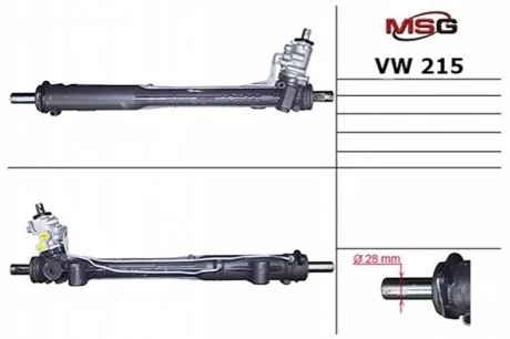 Рульова рейка VW Amarok, Touareg 2.0/2.0D/3.0D 07-18 для Volkswagen, Porsche, Audi MSG VW 215 фото товару