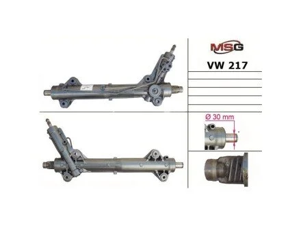 Рульова рейка з ГУР відновлена Hyundai H350 15-, VW Crafter 06-16, Mercedes-Benz Sprinter 906 06-18 для Volkswagen MSG VW217R фото товару