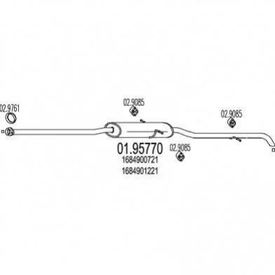 <strong>Задня частина вихлопної системи MTS 01.95770 (фото 1)</strong>