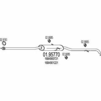 Задня частина вихлопної системи для MTS 01.95770 фото товару