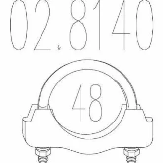 Хомут вихлопної системи для MTS 02.8140 фото товару